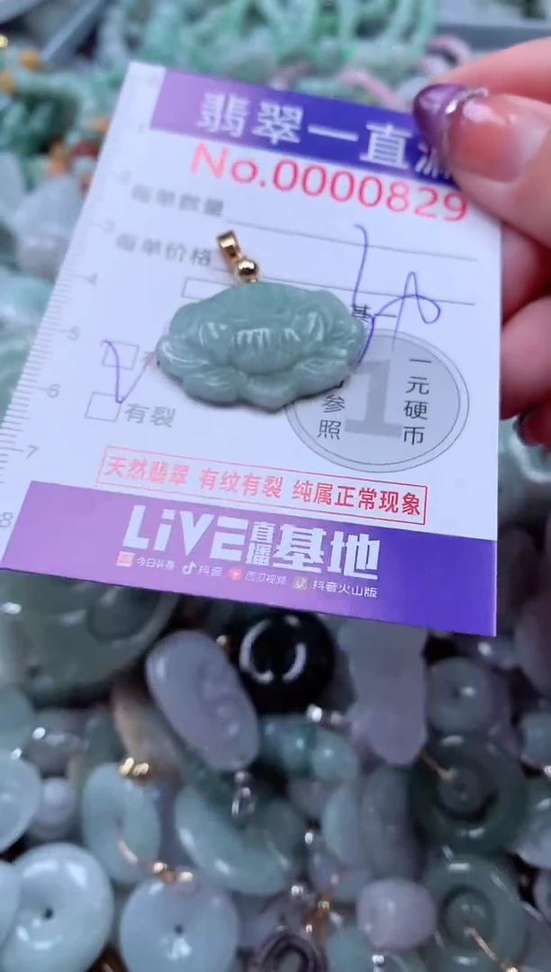 翡翠未镶嵌吊坠(不含链)829