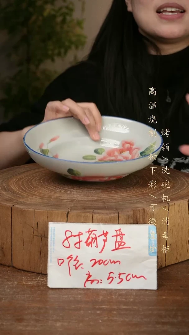 碗瓷景德镇手工手绘高温瓷釉下彩