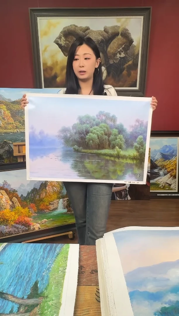 油画【46号】约50*70cm丨朝鲜原创纯手绘孤品油画丨顺丰包邮