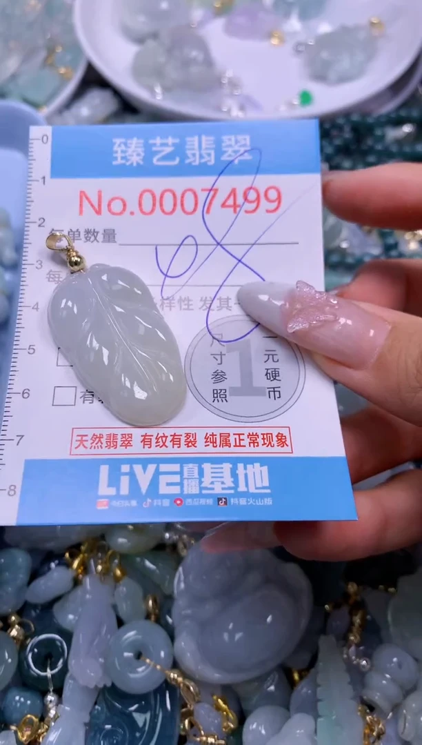 翡翠未镶嵌颈饰7499