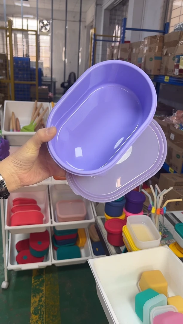 硅胶紫色-椭圆排气盒1500ML