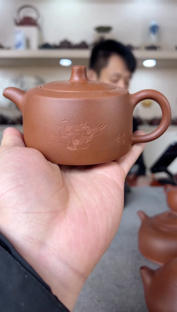 【闪购商品】紫砂茶壶井栏壶 紫泥 半手工