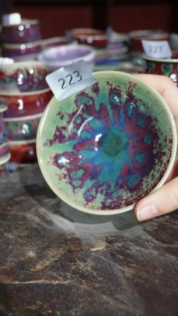 摆件精品窑变钧瓷茶器