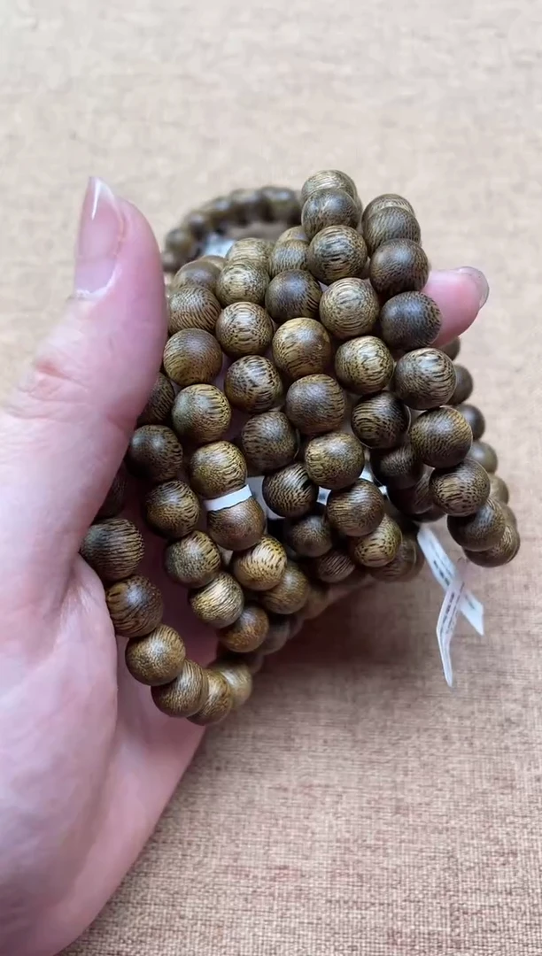 沉香手串海南莺歌绿棋楠1.0圆珠单圈多样性发其一