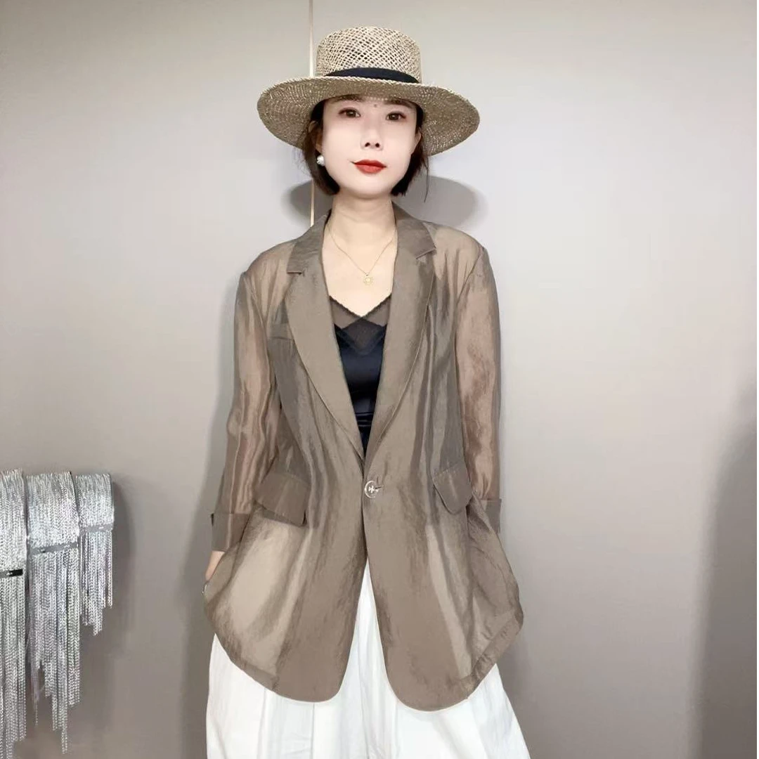 【雪儿严选】法式翻领防晒外套839