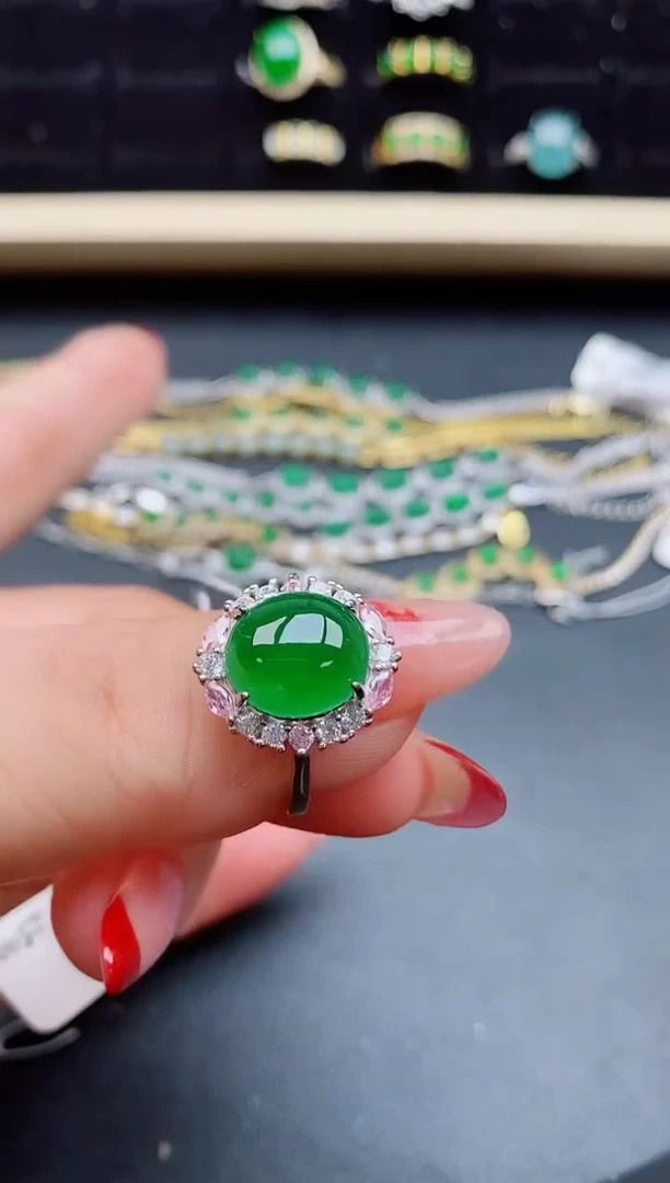 【闪购商品】翡翠戒指银S925镶嵌321321