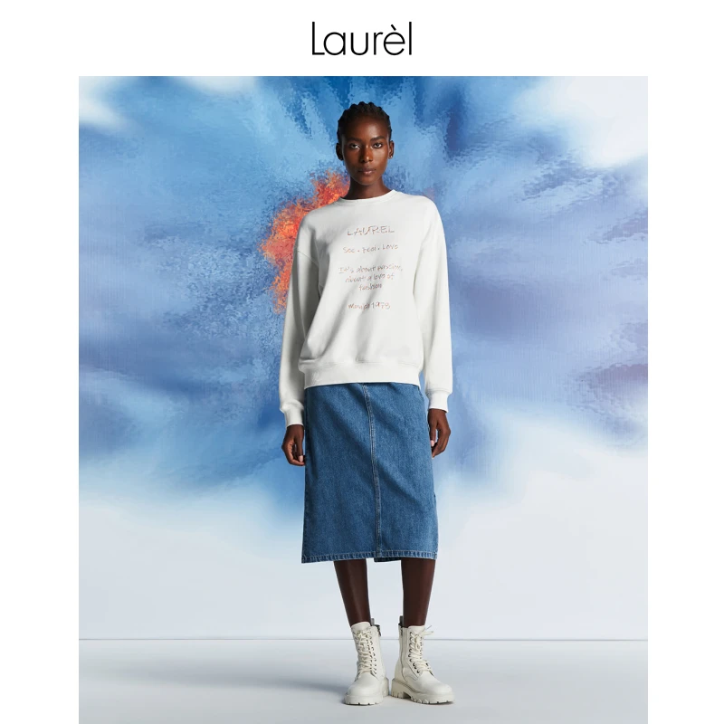 【粉丝专享】Laurel春夏简约牛仔半身裙女LWL341Q00400