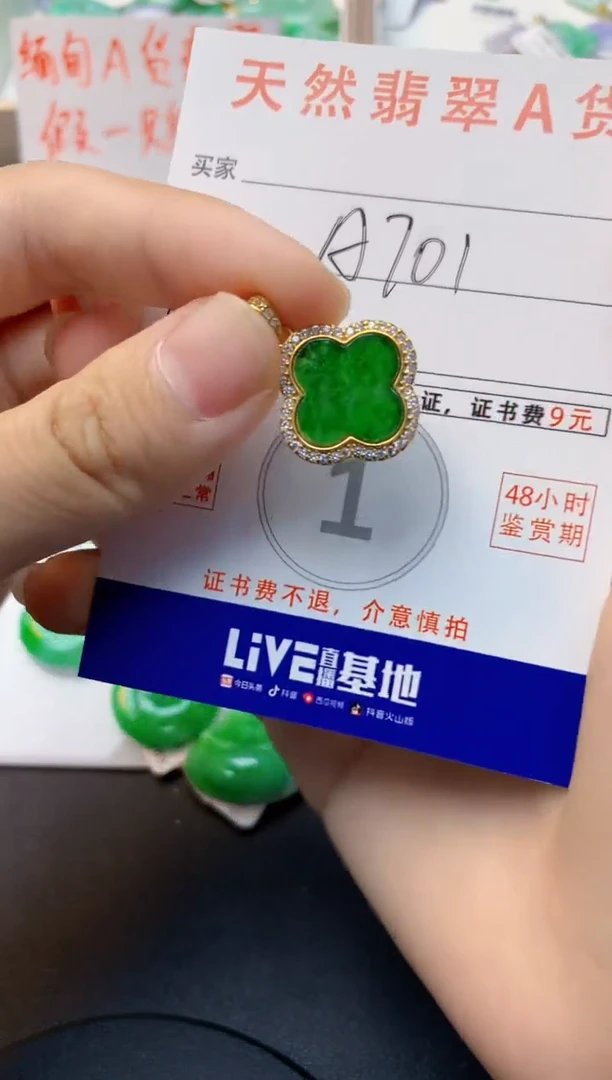 颈饰未镶嵌翡翠天然缅甸A货翡翠百元以上9元证书费自理