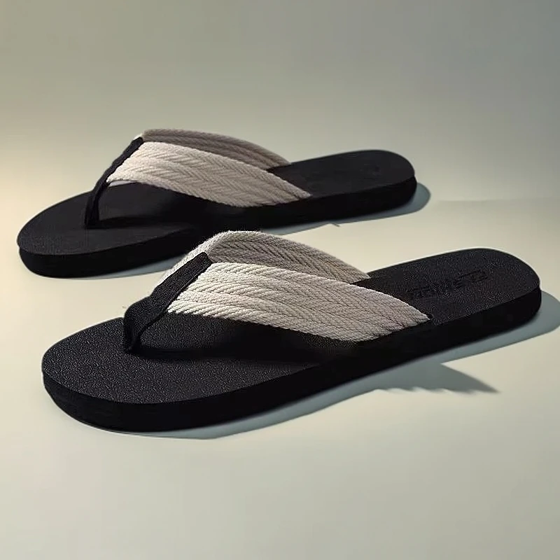 人字拖男防滑夏外穿沙滩耐磨时尚个性软底拖鞋男士款2025新款爆款