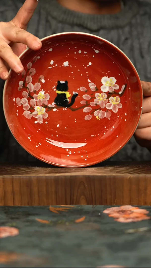 杯釉下彩手工手绘同款陶器