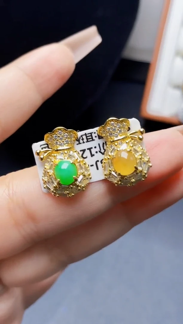 银S925镶嵌戒指翡翠3727