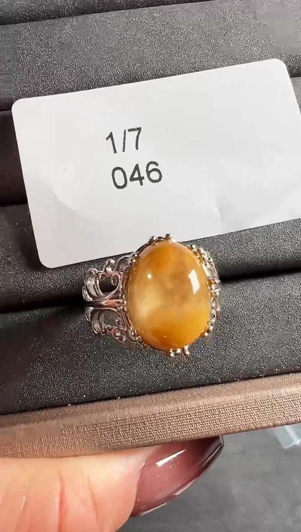 【闪购商品】水晶戒指银S925镶嵌发一（046）