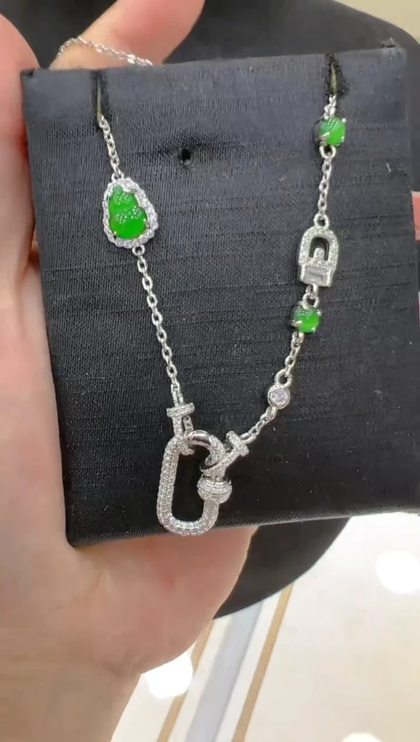 翡翠银S925镶嵌颈饰多样性团购发一件