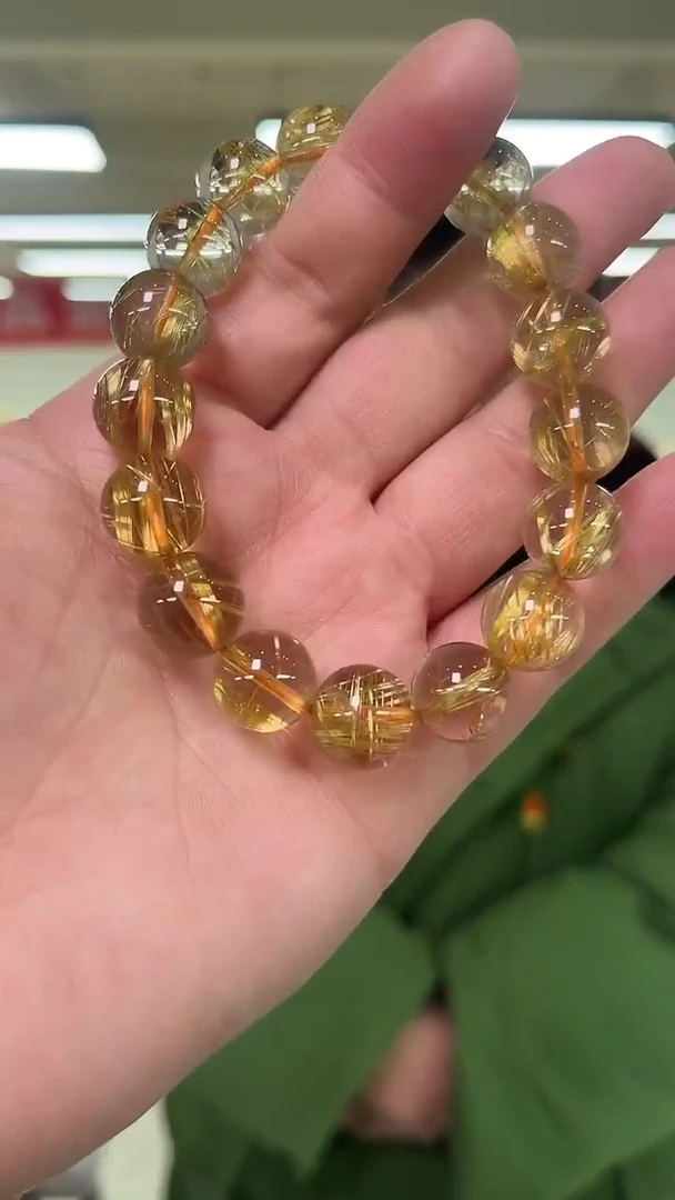 【闪购商品】发晶手链未镶嵌天然钛晶手串多样性发一12mm