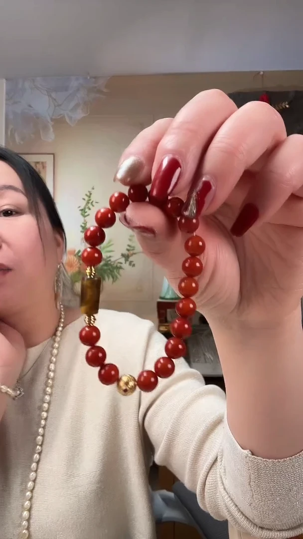 【闪购商品】玛瑙/玉髓手链未镶嵌卡8南红玛瑙手串