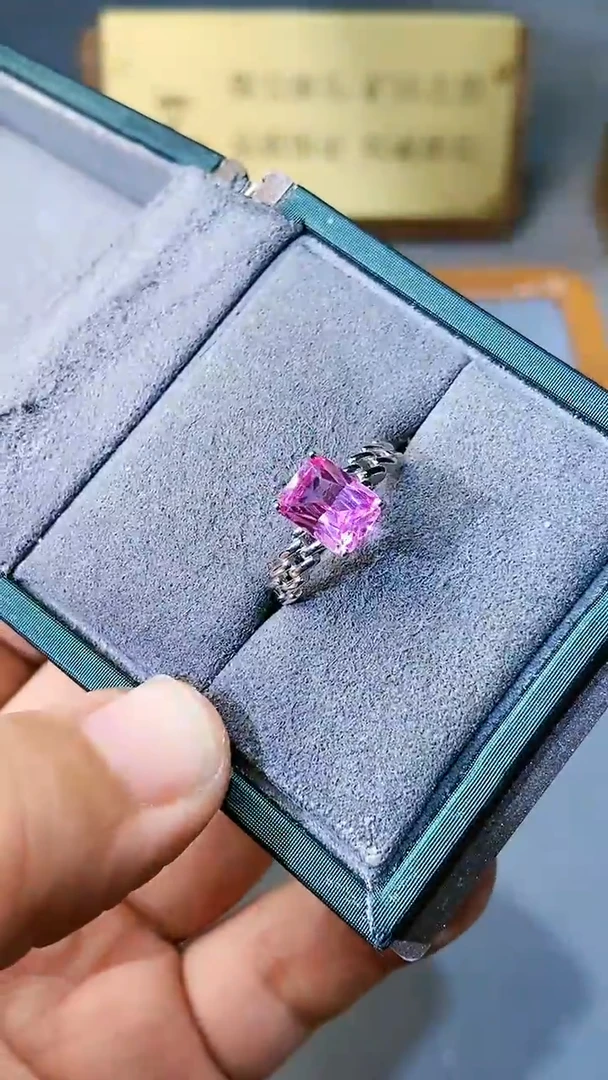 【闪购商品】彩色蓝宝石戒指银S925镶嵌354