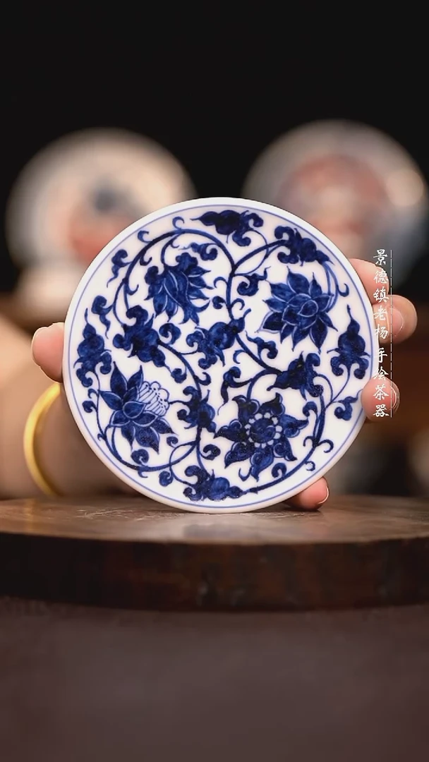 手绘茶器瑕不掩瑜柴杯垫有瑕