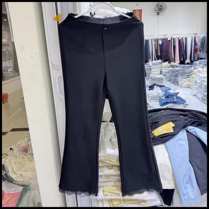 时尚潮流夏季新款蕾丝八分裤5937