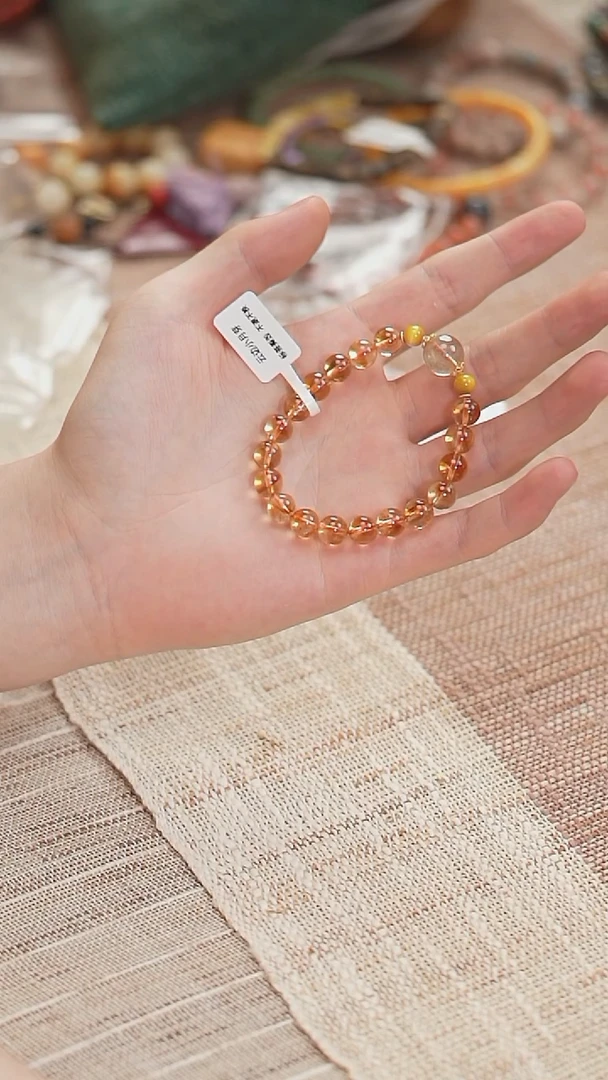 未镶嵌手链黄晶清仓福利！黄水晶 手串