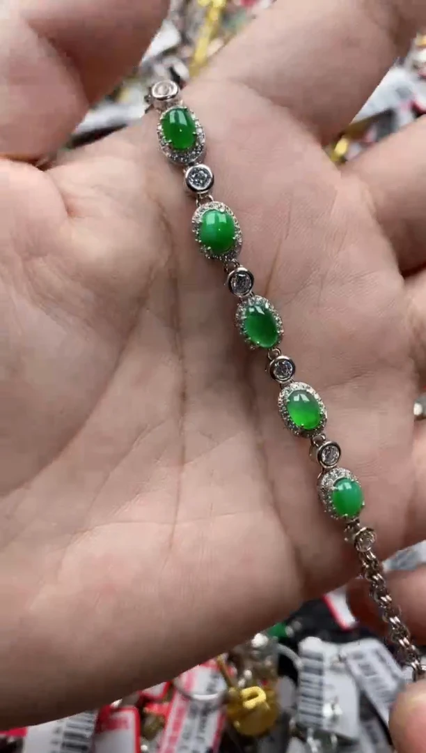 【闪购商品】翡翠戒指银S925镶嵌66666---2