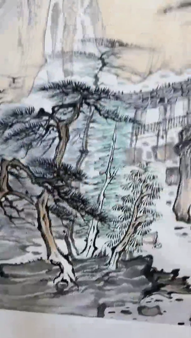 国画张廷俊 国画四尺三开