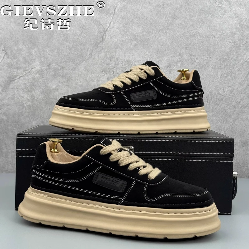 纪诗哲男鞋轻便厚底时尚运动鞋子男款复古百搭休闲鞋潮流简约板鞋