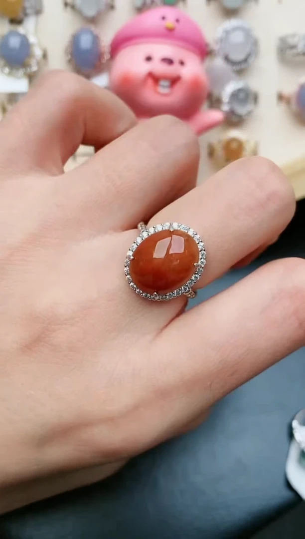 翡翠戒指银S925镶嵌....