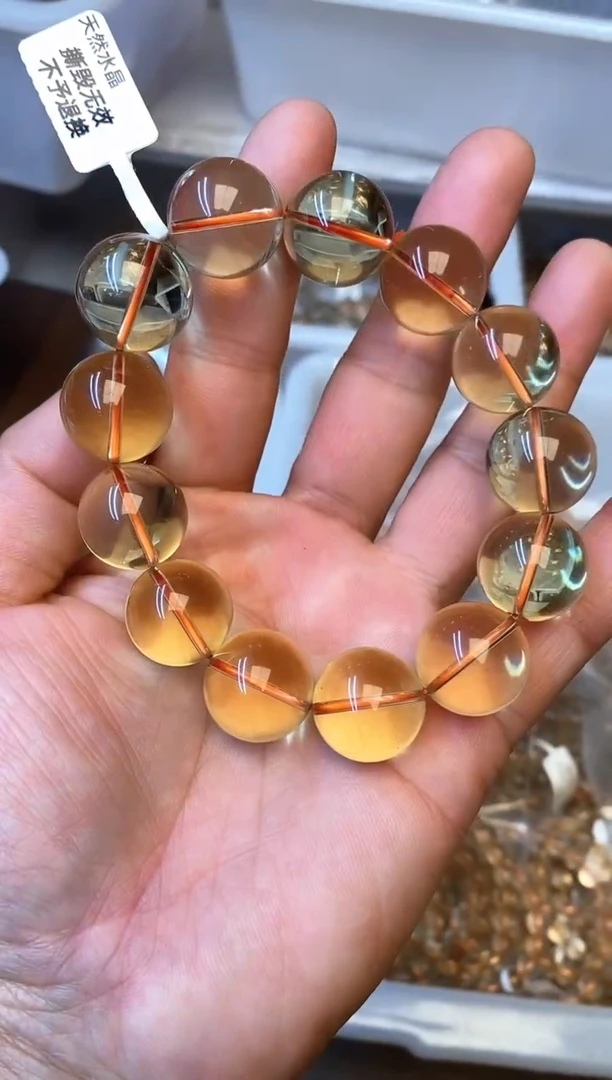 【闪购商品】水晶手链未镶嵌73 黄水晶18mm