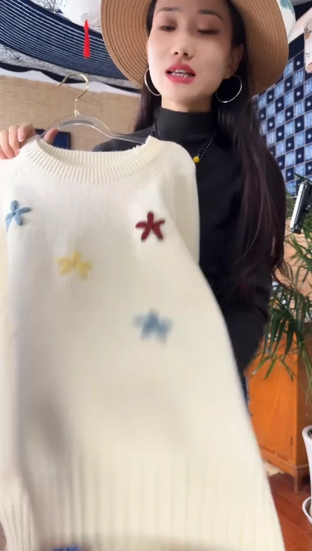 【闪购商品】设计师款白色羊毛长袖