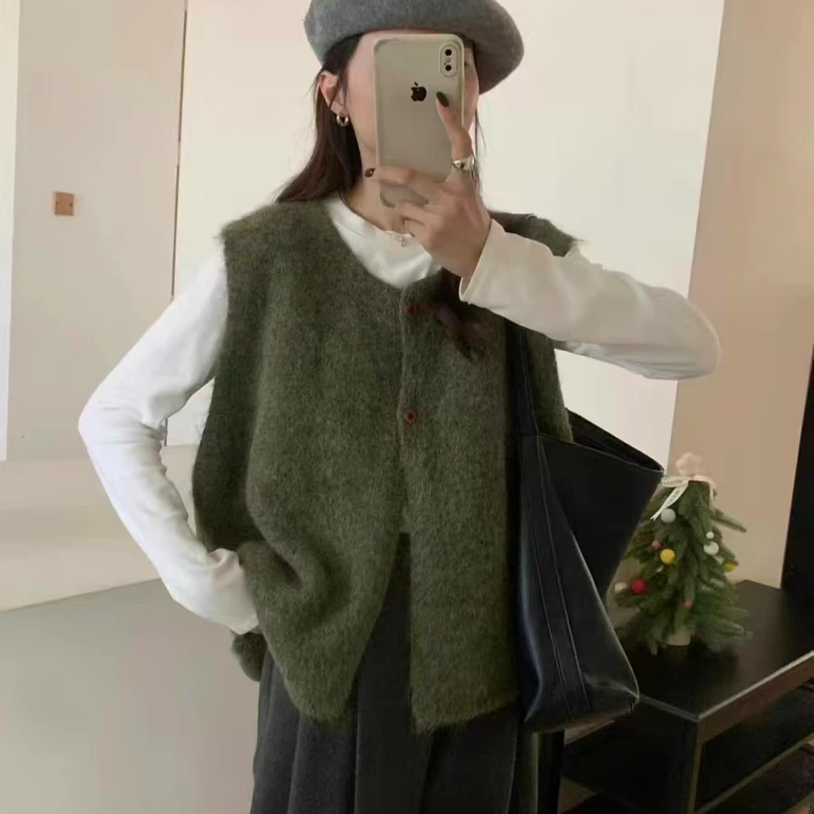 A免烫时尚秋冬常规百搭基础马夹休闲小香风针织马甲