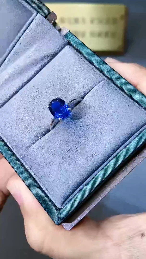 【闪购商品】蓝宝石戒指银S925镶嵌354