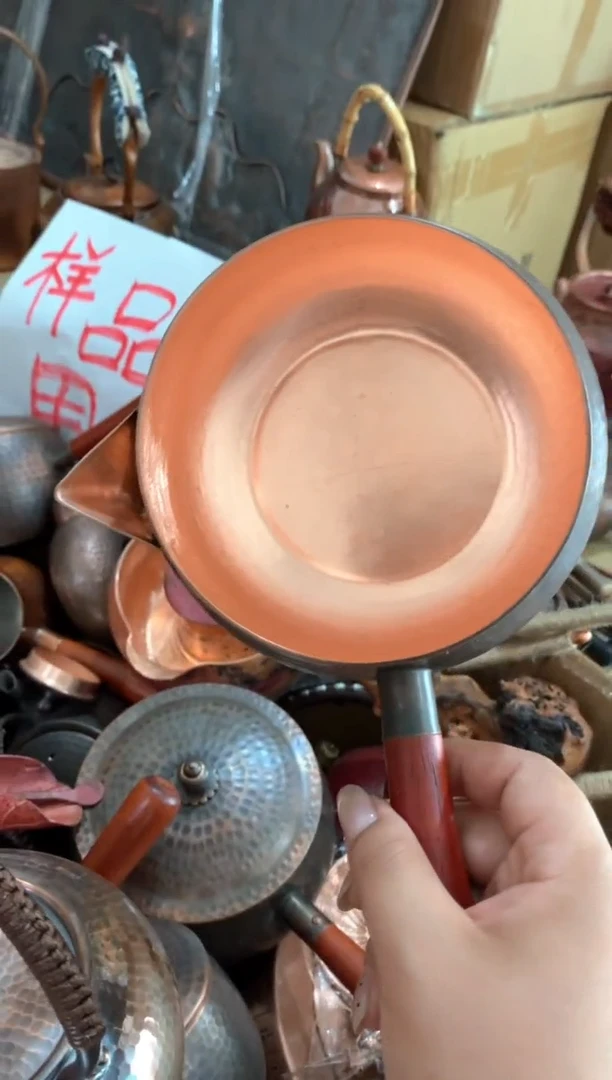 紫铜900cc无盖大开口煮茶器