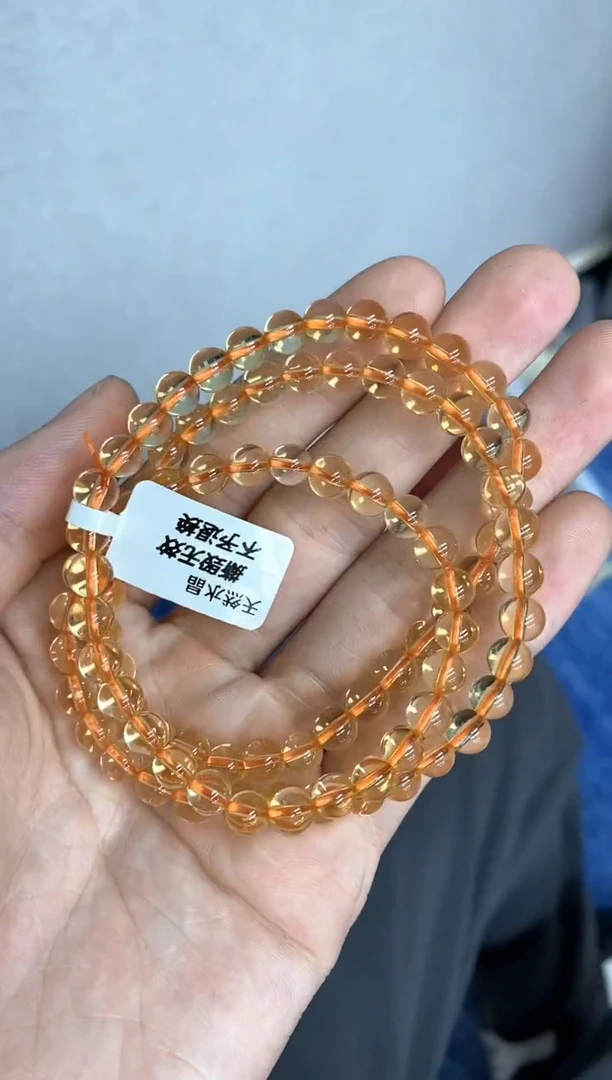 未镶嵌手串水晶c****eAA38黄水多圈6mm