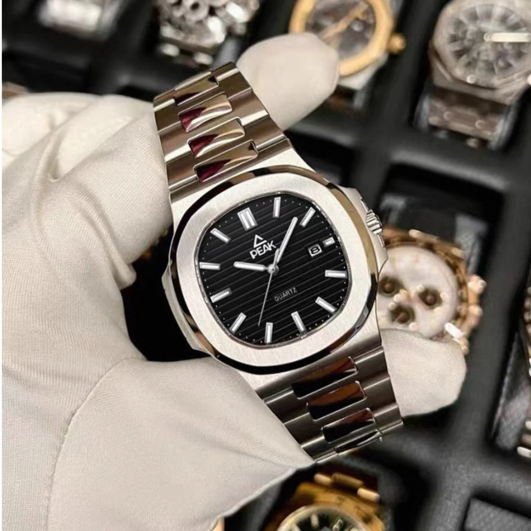 匹克正品男士手表皇家橡树风格休闲商务机械高级感防水夜光石英表