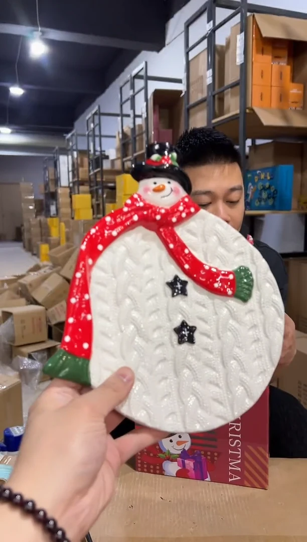 【闪购商品】杯特雷西原盒雪人盘子A