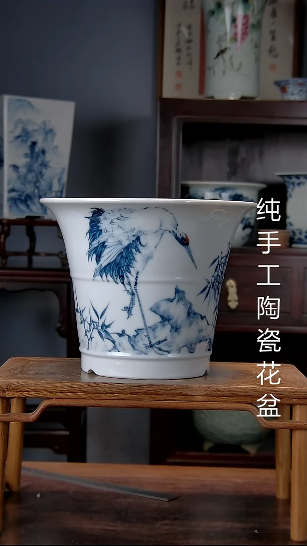 景德镇手工陶瓷花盆
