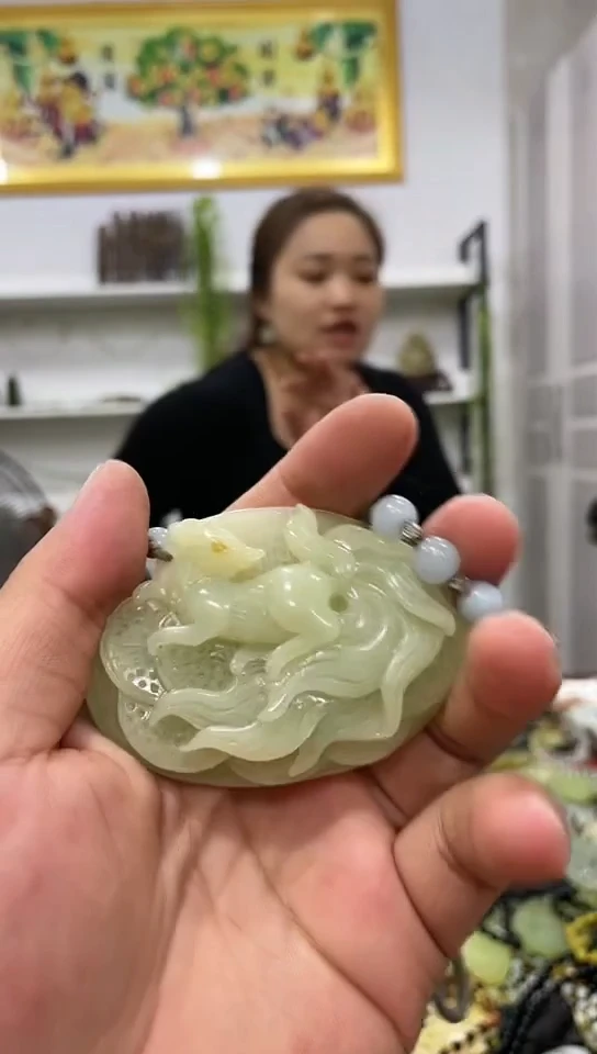 岫玉未镶嵌挂件