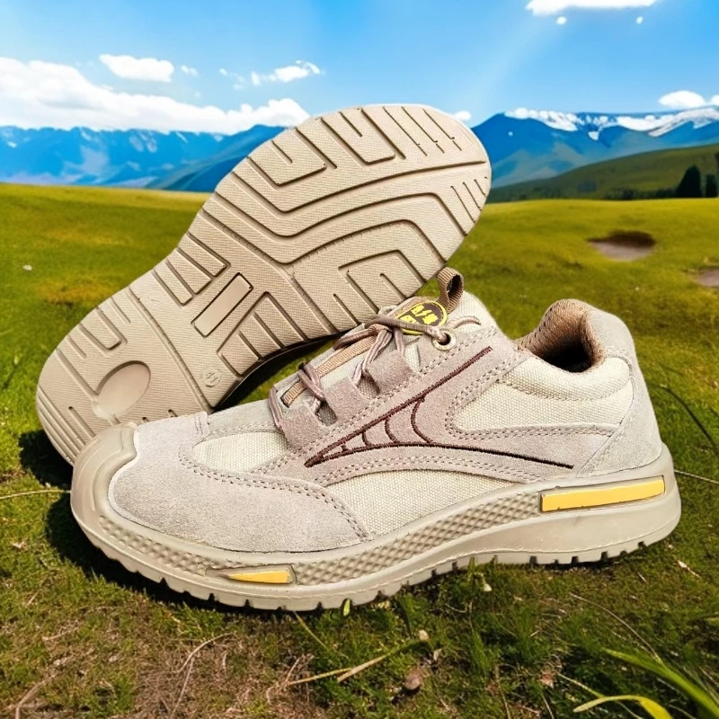 上班男鞋劳保鞋男钢包头防刺穿防砸绝缘透气防滑耐磨轻便工作鞋