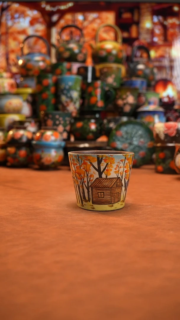 油画    釉下彩   杯子