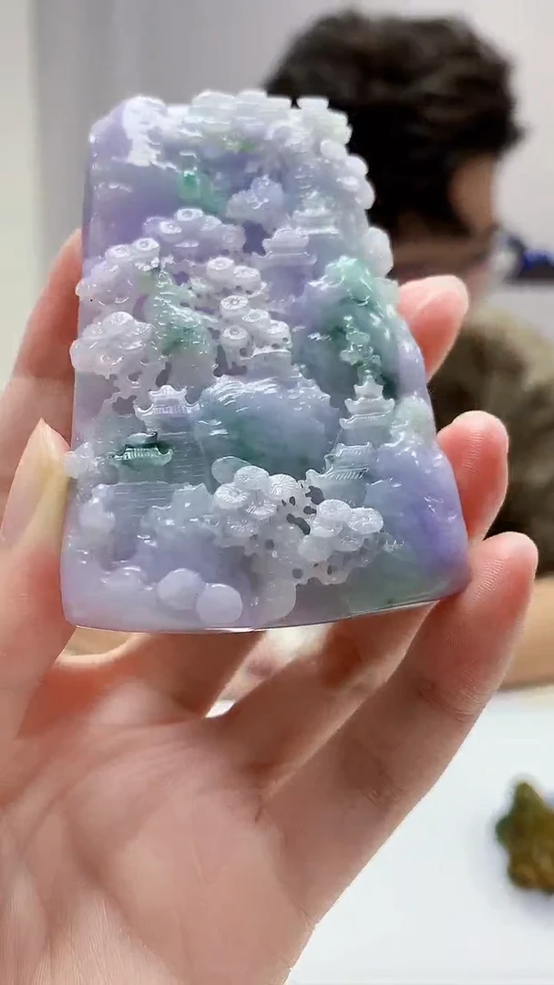 定制翡翠未镶嵌4688zm-毛货赠珠链山水103