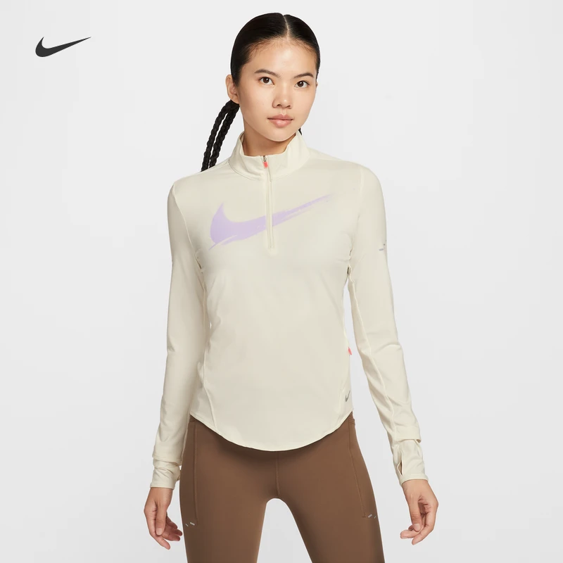 Nike耐克女子半拉链立领卫衣冬速干跑步上衣长袖打底衫IO0252-047
