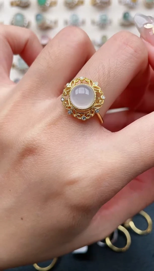 【闪购商品】翡翠戒指银S925镶嵌1111