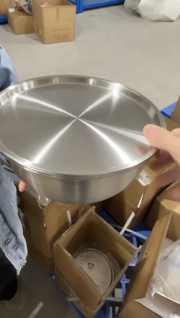 瓷片22cm不锈钢三件套