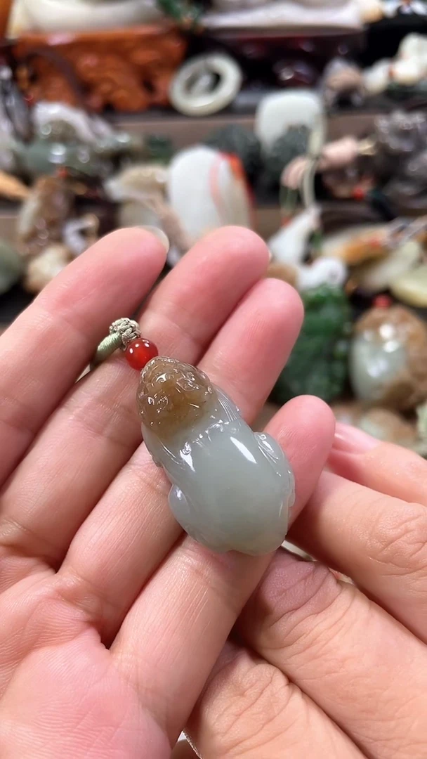 和田玉未镶嵌挂件0040