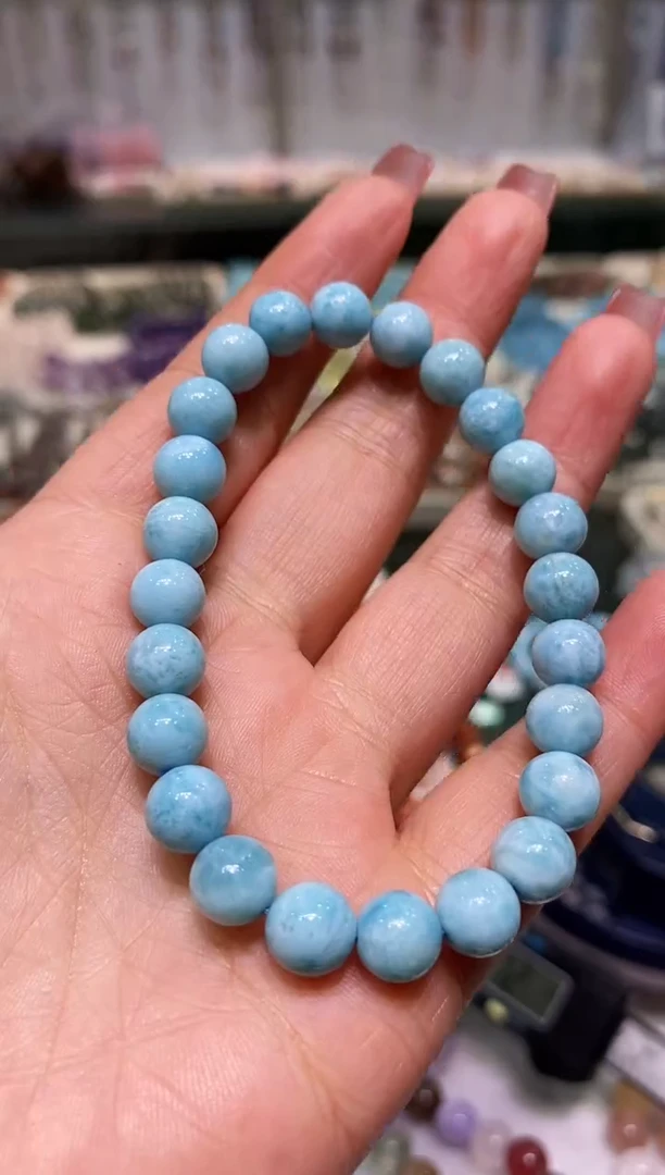 未镶嵌针钠钙石（海纹石）手链多样性发其一8+