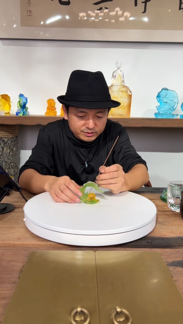 【闪购商品】摆件FML05安居乐业水晶琉璃摆件