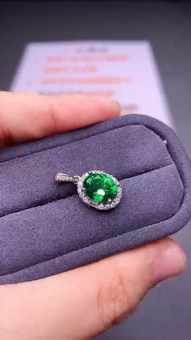 颈饰银S925镶嵌碧玺00