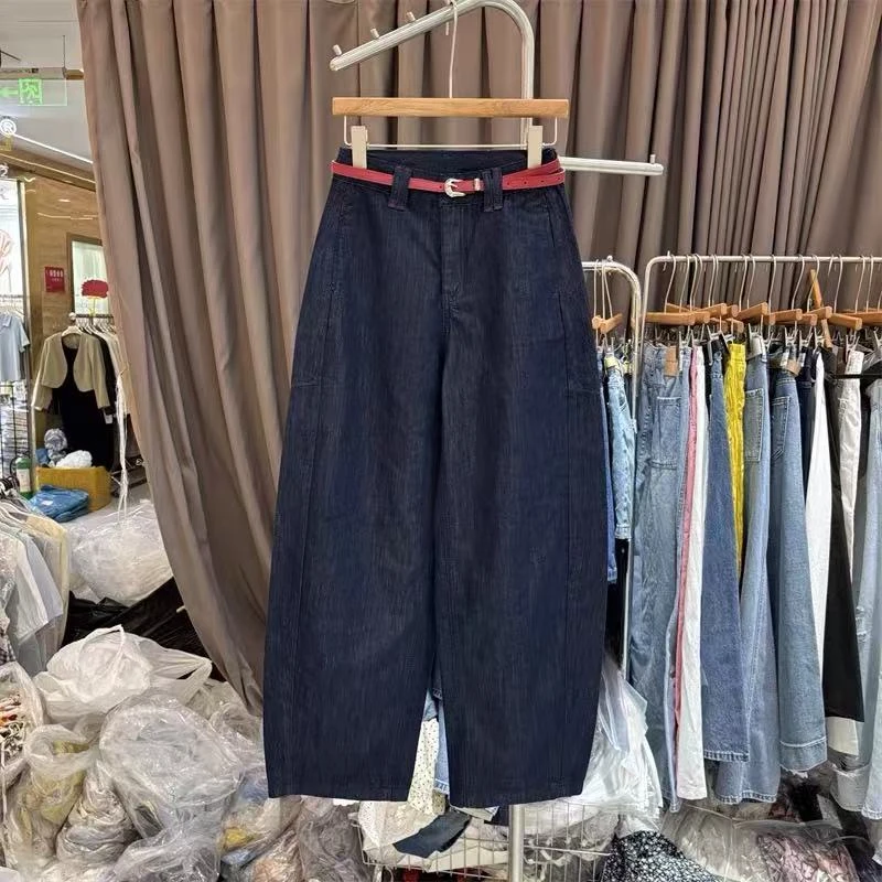 （香香7007)夏款弯刀牛仔裤新款2025直筒裤女牛仔裤