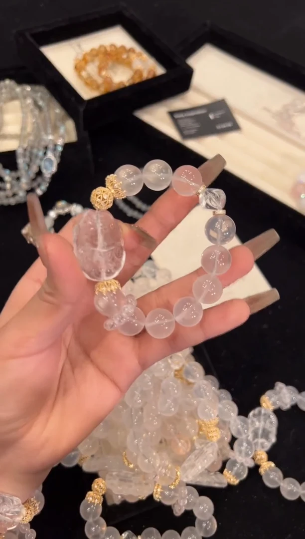 【闪购商品】水晶手链合金粉水晶手链x1415