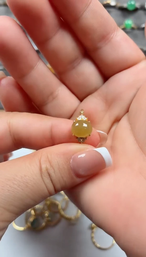 银S925镶嵌戒指翡翠.